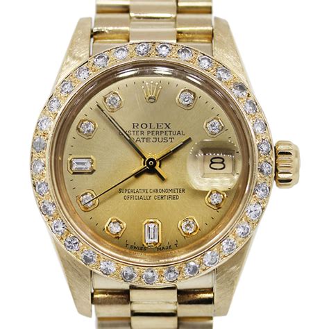 gold rolex woman|18k gold ladies Rolex watch.